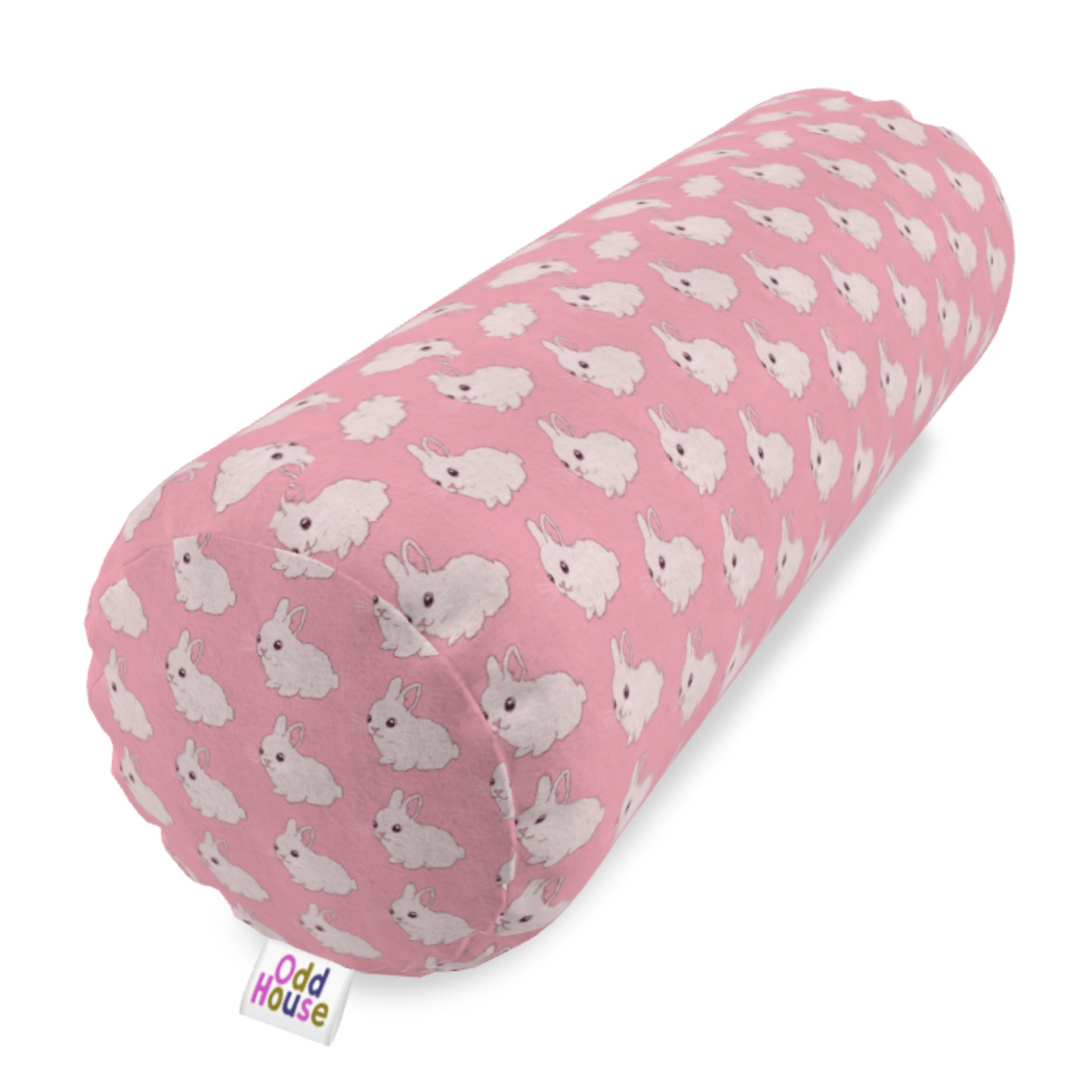 Bunny Large Round Bolster Pillow