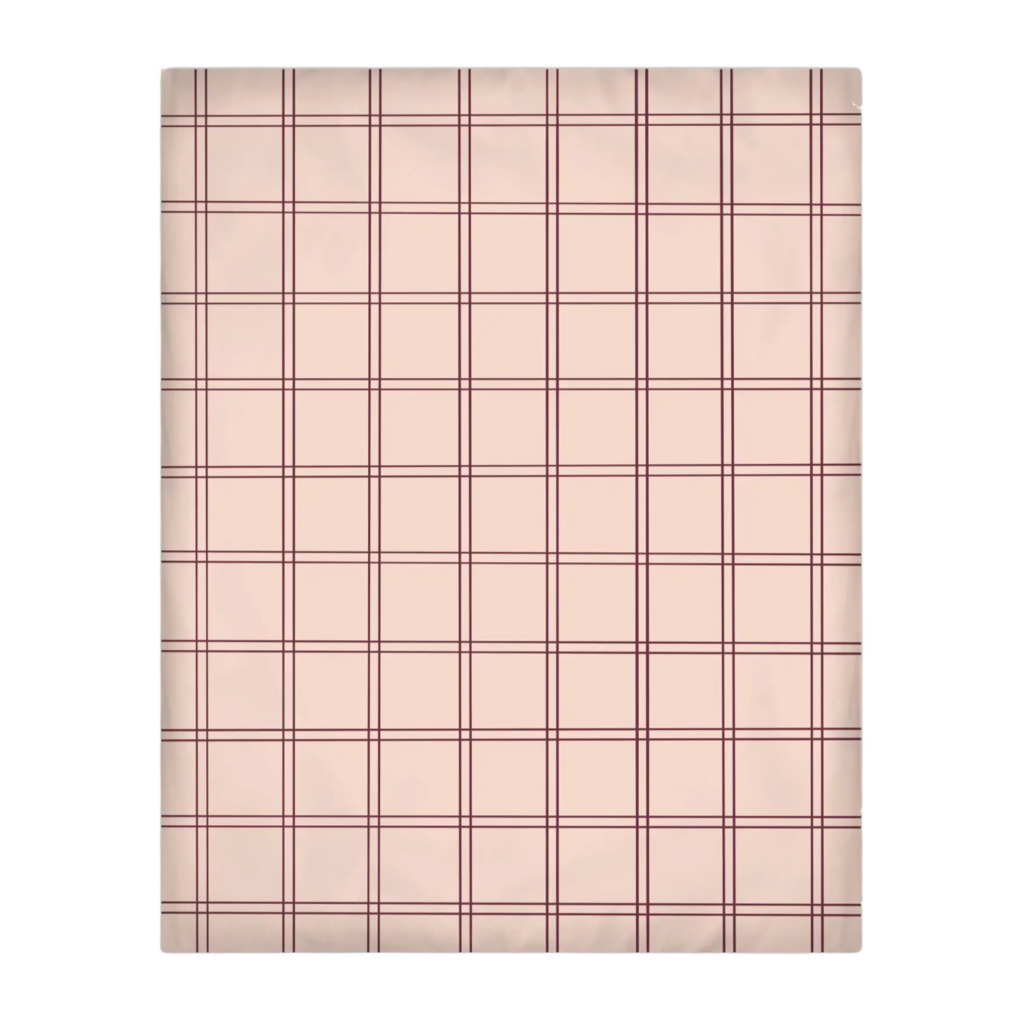 Classic Grid Duvet- Blush