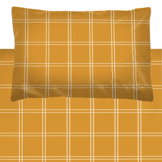 Classic Grid Duvet- Goldenrod