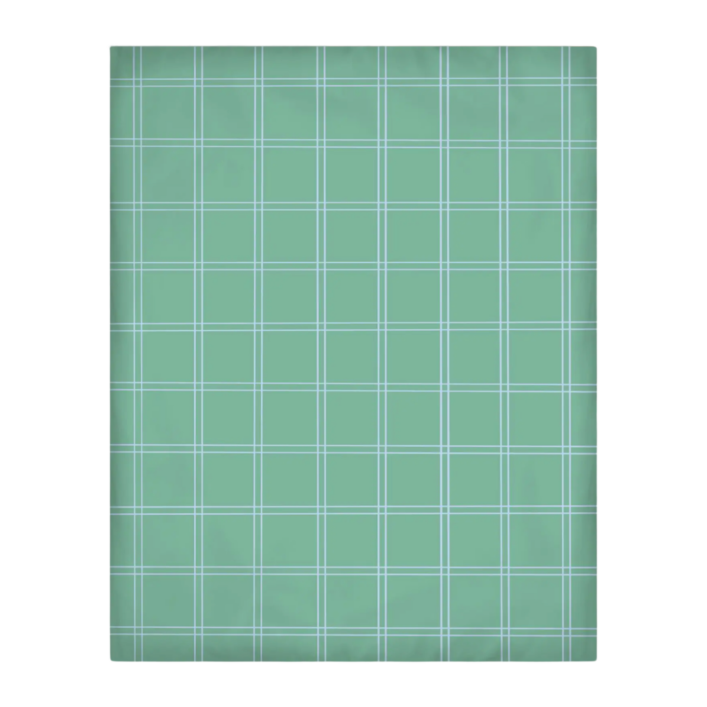 Classic Grid Duvet- Sage