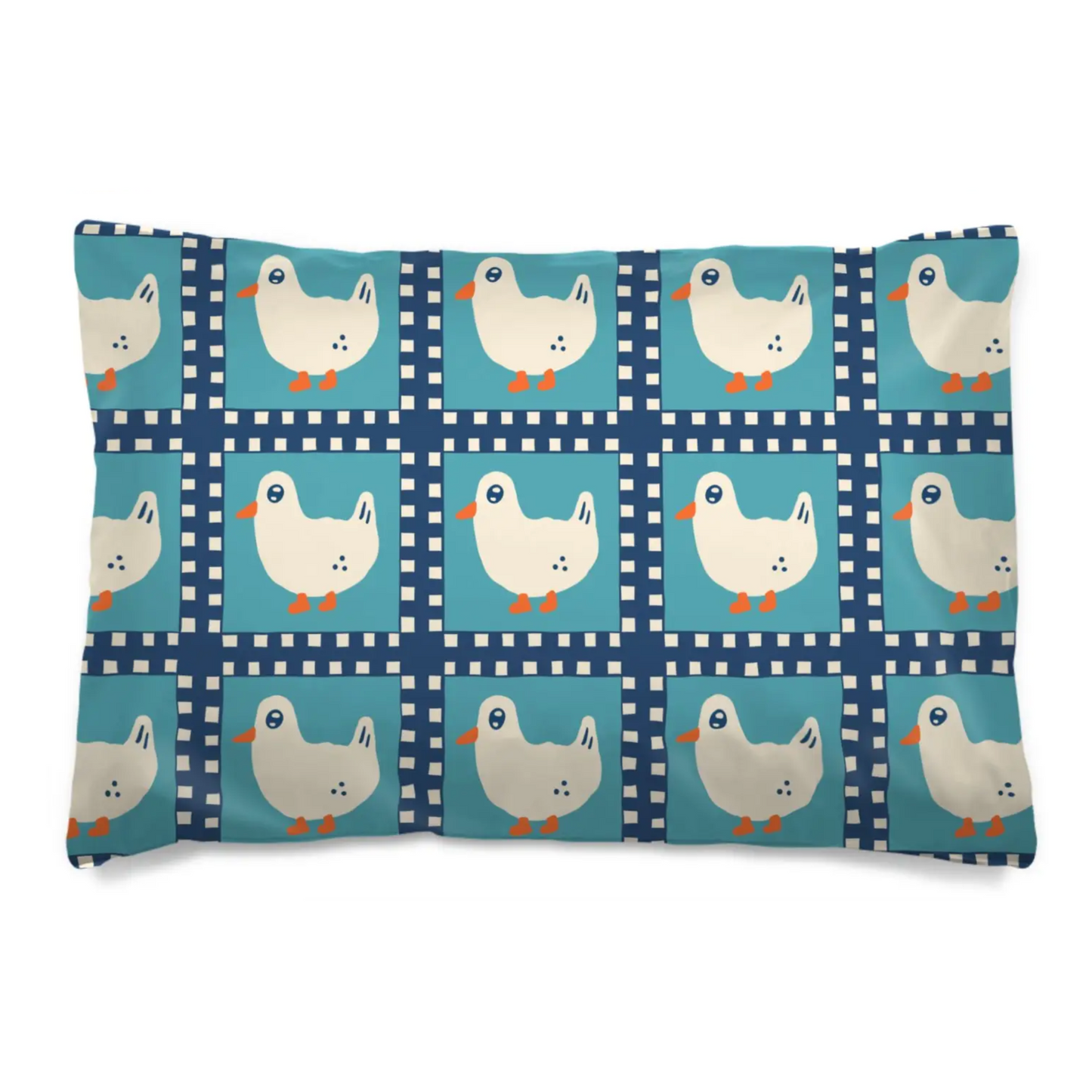 Duck Grid Fitted Sheet Set