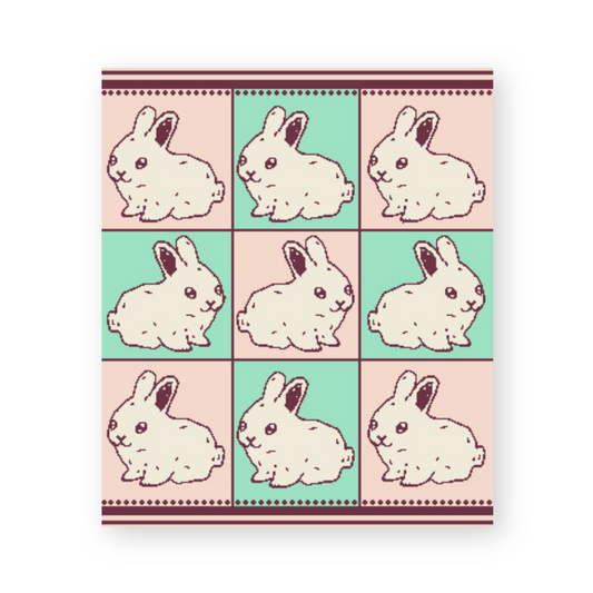 Bunny Business Mini Blanket